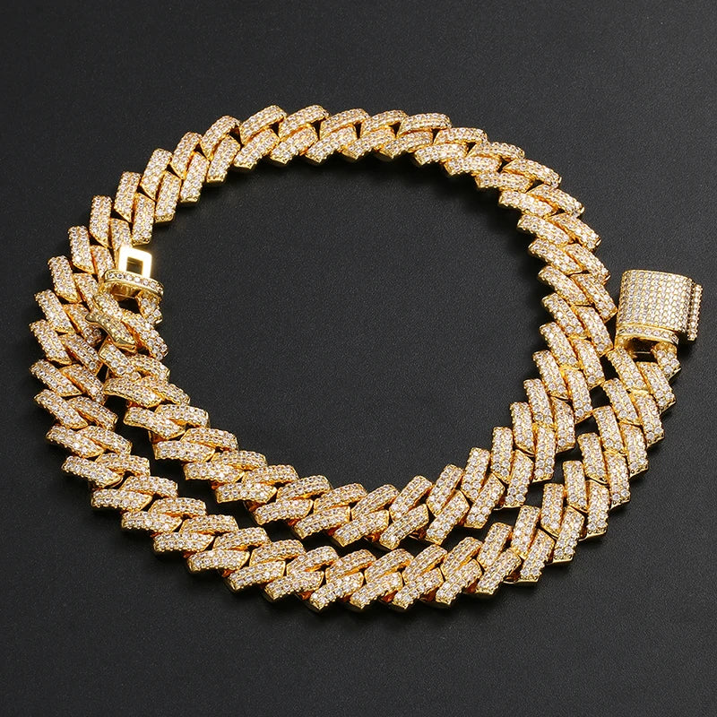 Cuban Link Chains Iced Out 2 Row